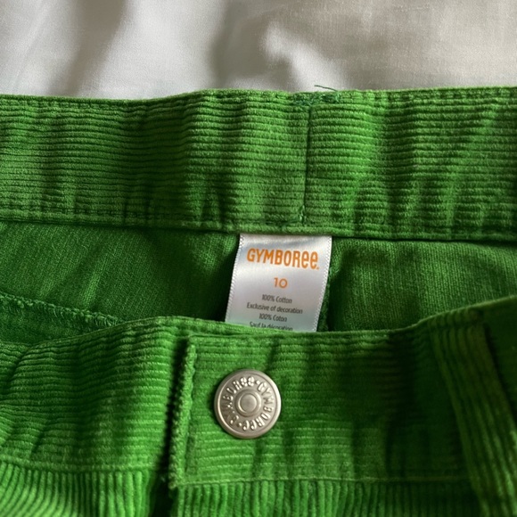 NWT Gymboree Green Front Bow Ribbon Corduroy Flare Pangs - Picture 4 of 6